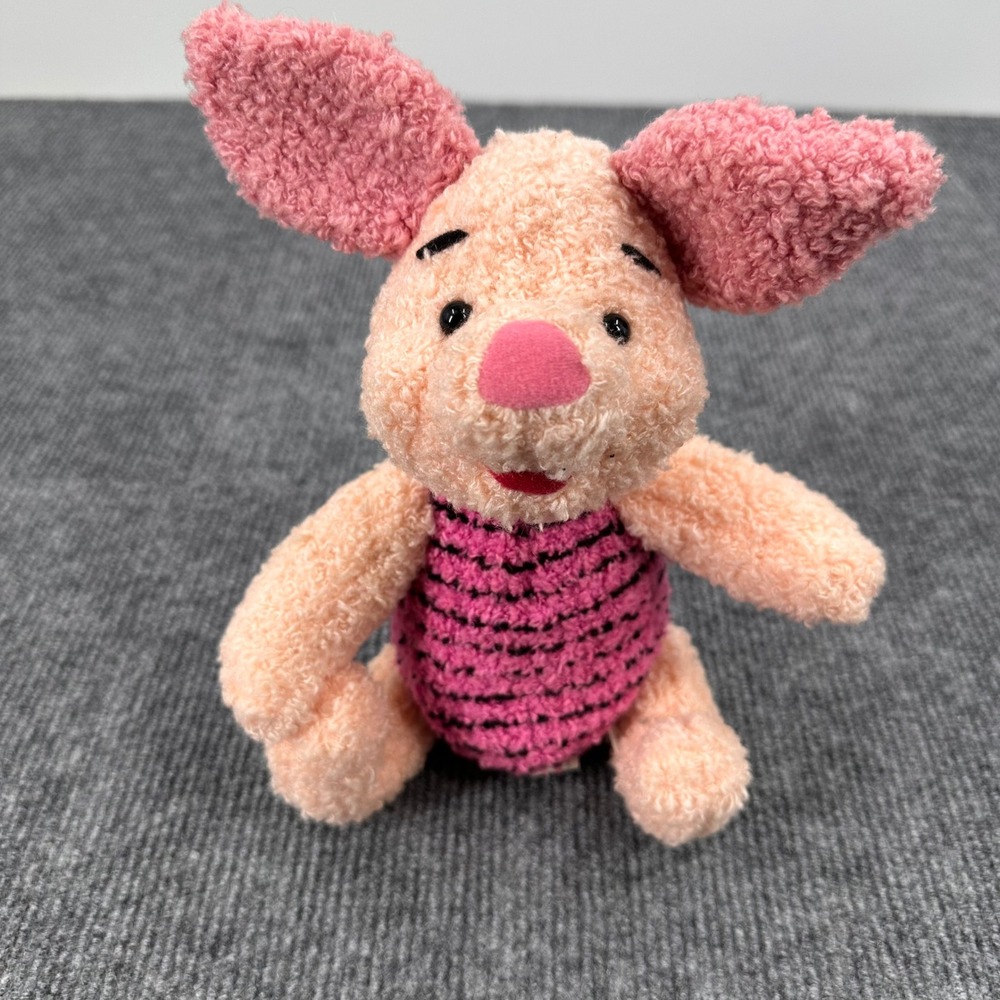 1998 Vintage Disney Fisher Price Sing 'n Giggle Piglet Plush Toy Pink Works